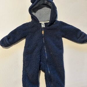 Carter's Navy Blue Bear Jumpsuit